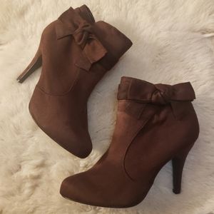 Maurices Suede Look Brown Booties